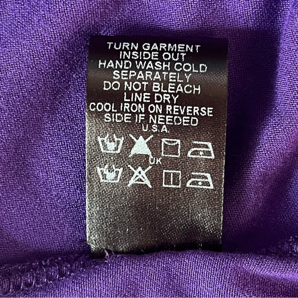 Anthony Original Womens 2 Piece Tank Top Pants Set Shark Bite Hem Purple 2X - Picture 14 of 14